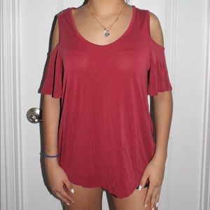 Long Maroon Blouse